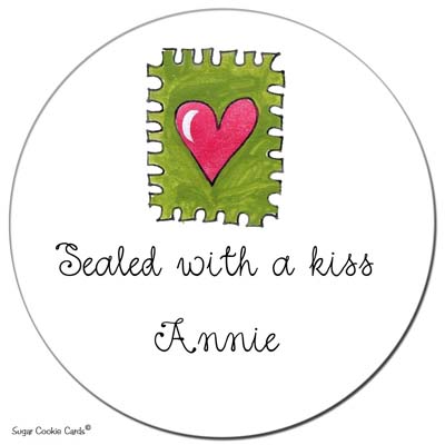 Sugar Cookie Gift Stickers - Heart Stamp